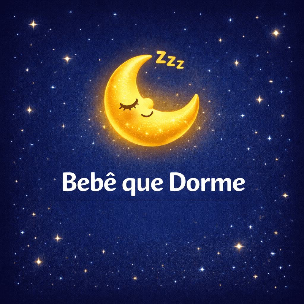Lua sorridente do Bebê que Dorme em um céu estrelado